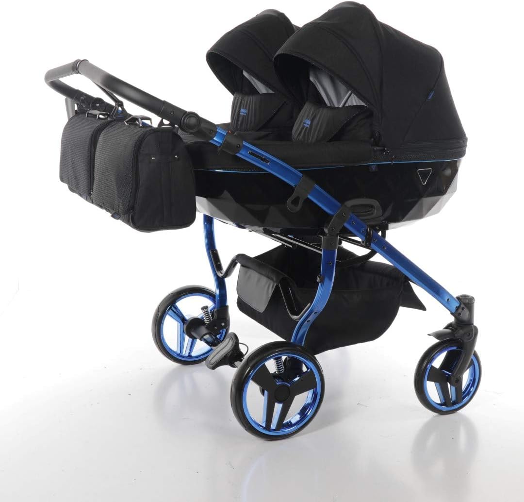 Double Buggy Twin JUNAMA Duo Individual JUNAMA Duo (02. Schwarz-Blau, 3IN1)