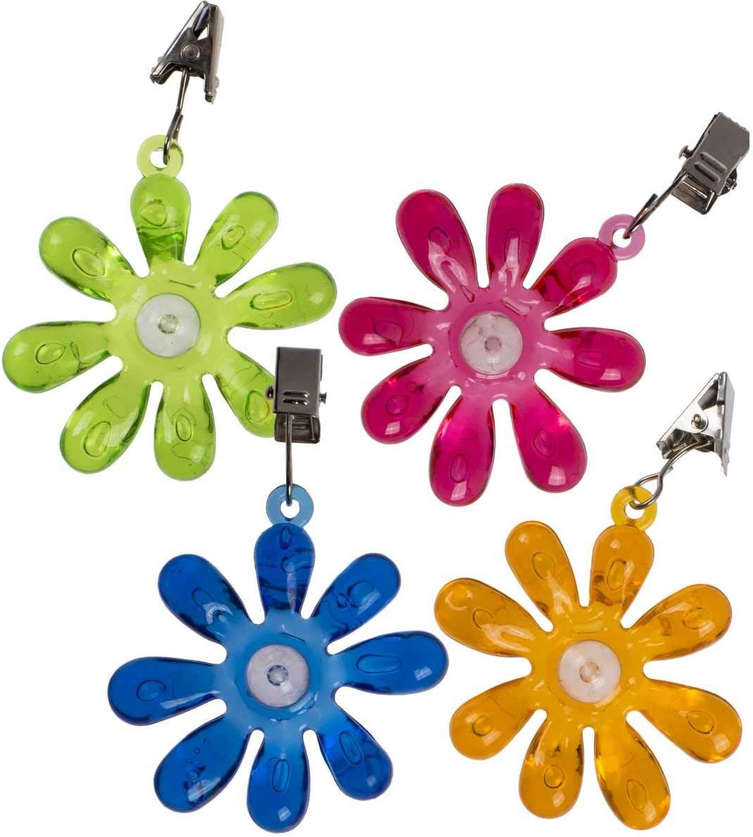 VOSSOT Tischdeckenbeschwerer 4er-Set - Edelstahl Clips 45g Für Garten Und Balkon