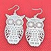 Siam panva Women Fashion Jewelry 925 Silver Hollow Owl Drop Dangle Hook Earrings Chic Gift