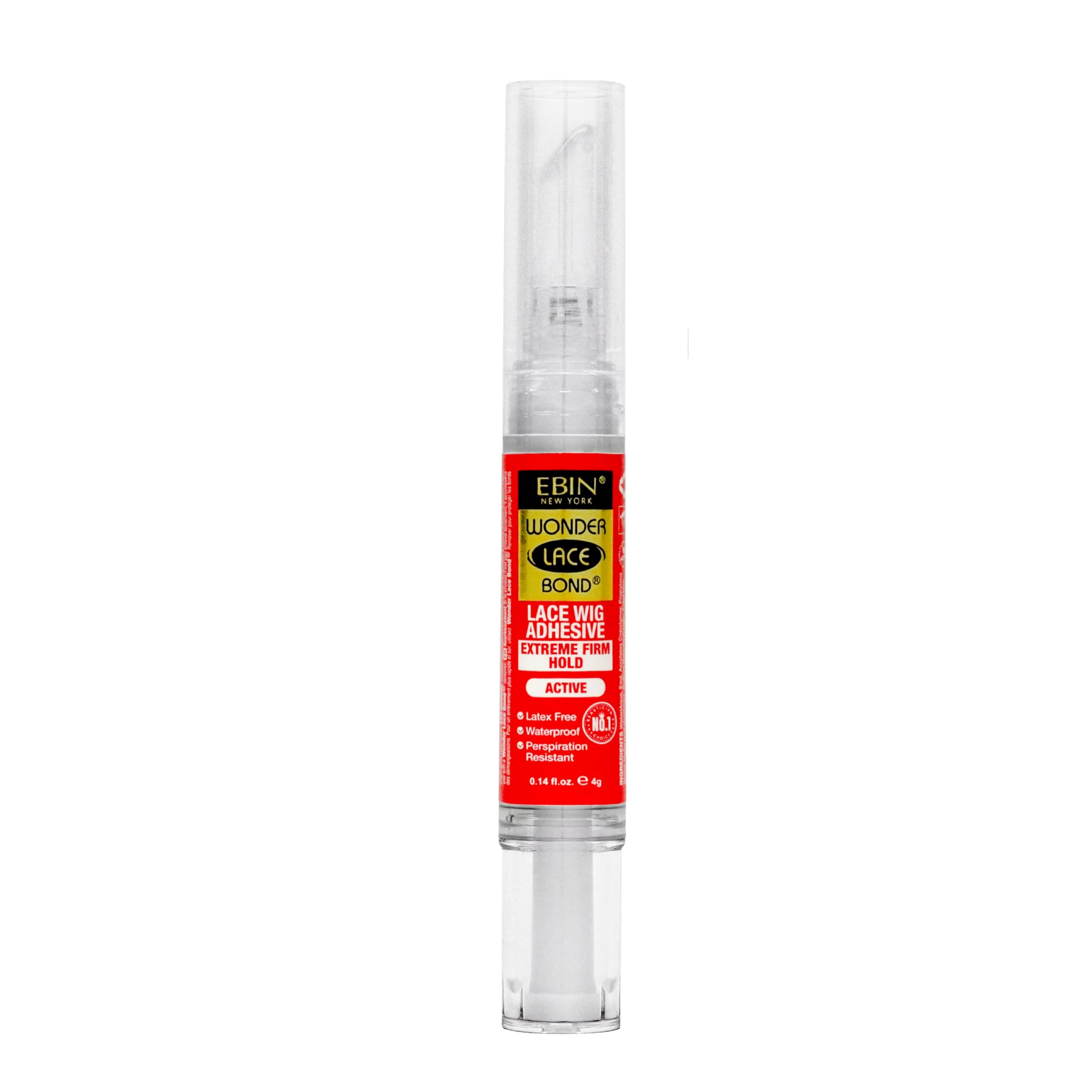 Wonder Lace Bond Silicone Pen Type 4g - Active (Extreme Firm Hold) | No Residue Improved Formula Easy to Apply Fast Drying Waterproof Latex Free Perspiration Resistant