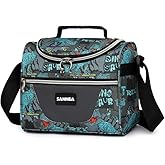 SAMERIO Insulated Cooler Lunch Bag 1.85gal/7L Jurassic Dinosaurs Theme Reusable Lunch Box Tote for work Picnic Camping Gym Travel