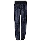 FASHION YOU WANT Damen Sommerhose Pumphose Haremshose mit Blumenmuster Flower Größe 34/36 bis Größe 48/50 verfügbar Leichte Haremshose (48/50, PB (schwarz))