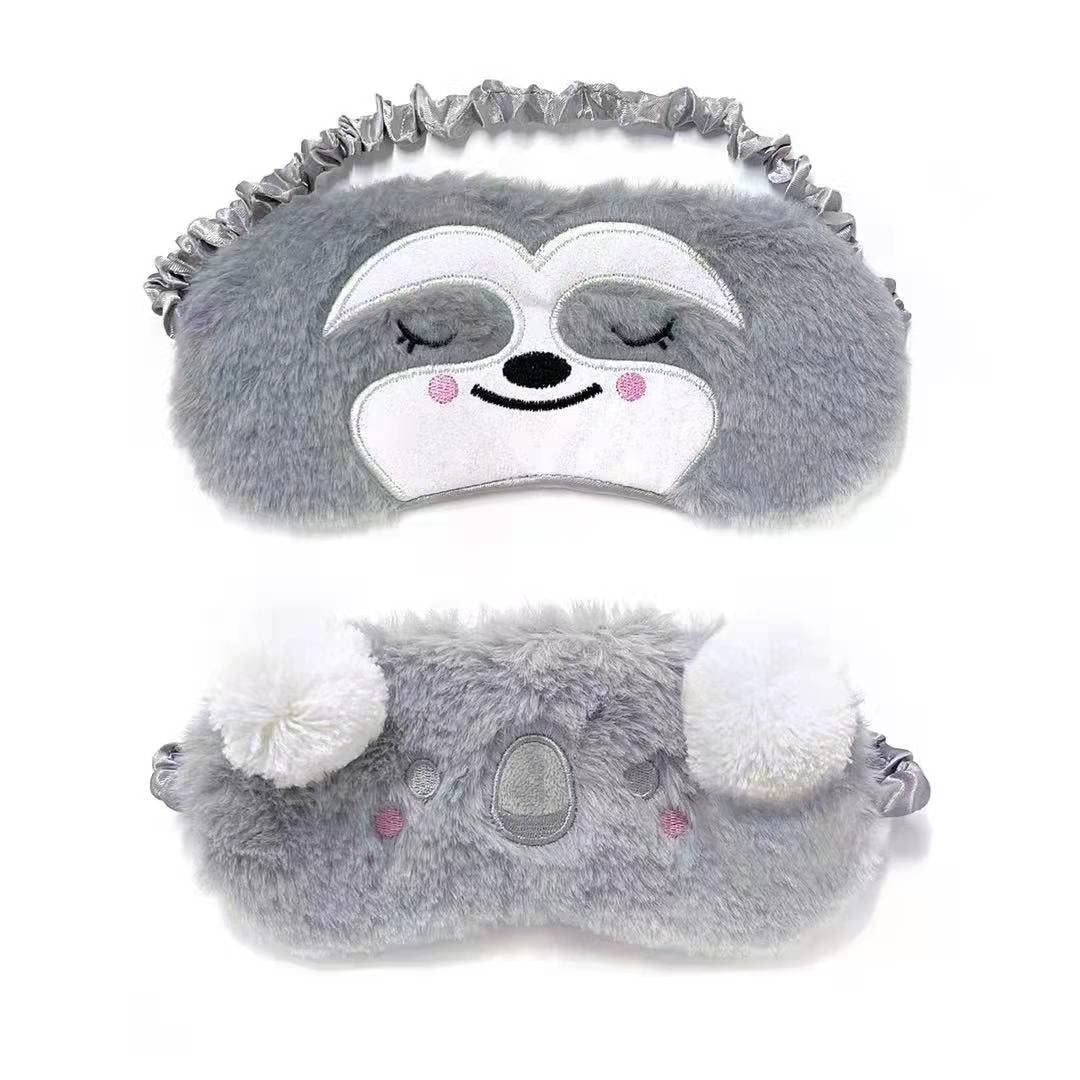 2pcs Eye mask Sleep Women Girls Children Adult Child Soft Bands Elastic Bands Fluffy Breathable Breathable Pumps Plush Plush Cartoon Skin Travel Travel Sleeping Table