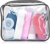 BEHAHAI Clear TSA Approved Quart Travel Toiletry Bag Black view 4