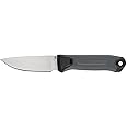 GERBER GEAR Strongarm Camp - Fixed Blade Camping Knife for Controlled Cuts For First Aid Or Cutting Rope Made With 420HC Full Tang Plain Edge Blade And Diamond-Textured Grippy Handle-Made in USA- Gray