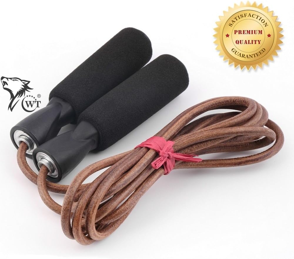 Hidan Premium Quality Speed Leather Jump Rope for Fitness, Workout and Speed Skip Training :: Best Jumping Rope for Cardio Fitness Exercise