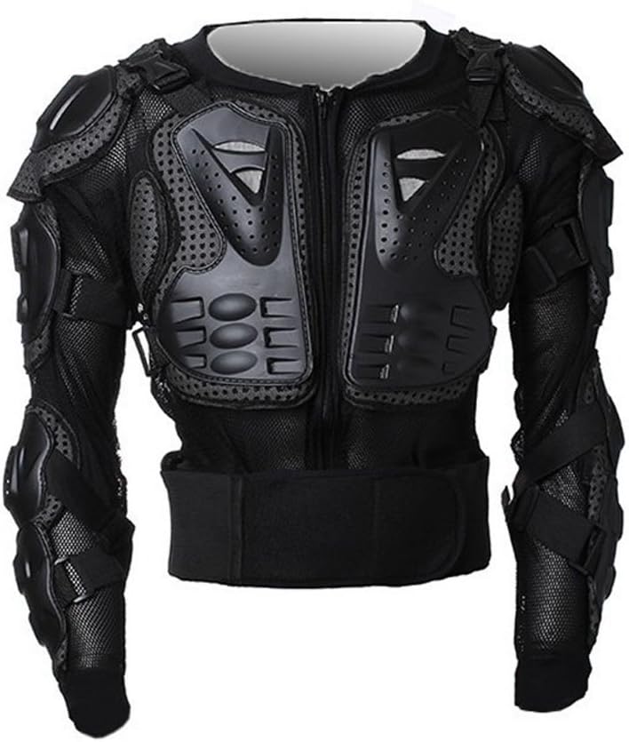 GRAAT Men's Motorbike Motorcycle Protective Body Armour Armor Jacket Bike Bicycle Cycling Riding Biker Motocross ATV Gear Black Size L
