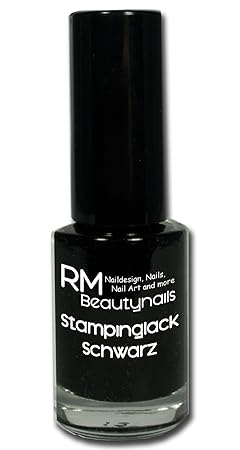 5ml Stampinglack Schwarz Stamping Lack Nagellack Nail Polish RM Beautynails