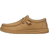 HEYDUDE Wally Mono Leather Tan Size 8 | Mens Shoes | Men's Slip-on Loafers | Comfortable & Light-Weight