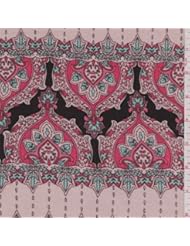Art and Craft Supply: Beige/Coral Red Moroccan Rayon Crepon, Fabric By the Yard - Fashion Fabrics Club
