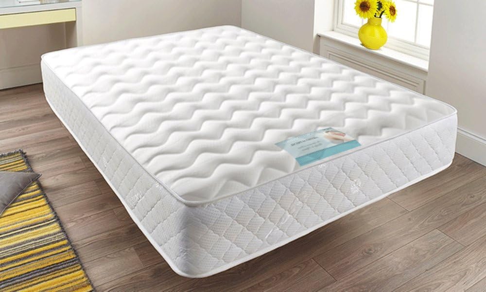 Sleep Factory Limited Cool Wave Memory Foam Open Coil Spring Mattress, Micro Quilted Medium Tension with Memory Foam Layer - 5ft King size (150cm x 200cm) [Luxury Mattress]