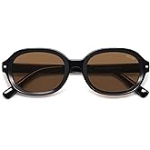 SOJOS Retro Trendy Oval Round Polarized Sunglasses Womens Mens, 80s 90s Vintage Sunnies SJ2603