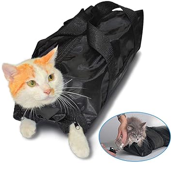 Buy Cat Restraint Bag For Bathing Cat Dog Grooming Bag Restraints Nail Clipper Bags Pet Grooming Supplies For Cats Sling Jacket Cozy Comfort Carrier Harness Kittens Clip Claws Dental Treatment Injecting Online