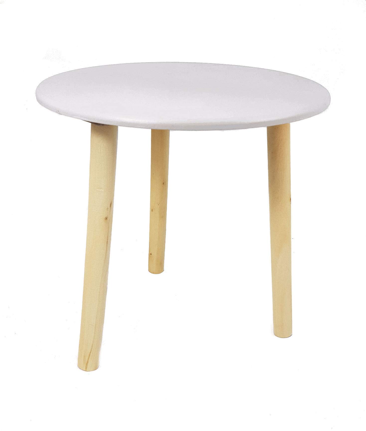 Spetebo Decorative Wooden Table 30 x 30 cm Colour: white - Small side table coffee table coffee table sofa table flower stool.