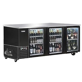 Refrigerador de puerta de vidrio con 3 puertas y barra trasera ...