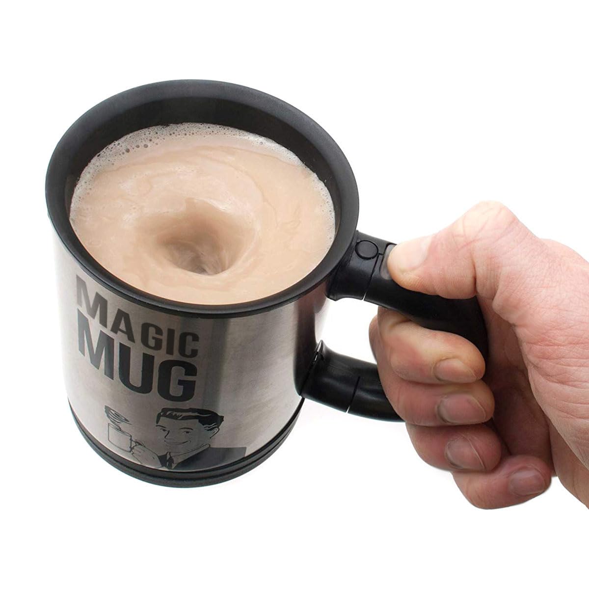 GOODS+GADGETS Magic Mug - Self-stirring coffee cup stainless steel automatic self mixing & spinning cup