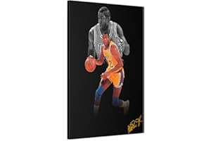 ARTINK Magic Johnson Poster NBA Posters Basketball Posters For Boys Bedroom Basketball Poster NBA Wall Art Basketball Canvas Wall Art Home Decor Canvas Prints 16x24 Frame 40x60cm Frame