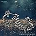 Wistic Sterling Silver Earrings Crystal Ear Cuff Earrings Ear Jacket for Women Girls (stainless steel)