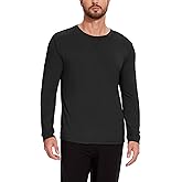 GYS Bamboo-Derived Viscose Men's Pajama Top Soft Long Sleeve Sleep T-Shirt