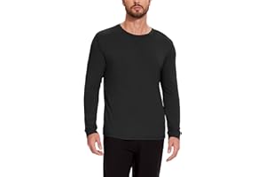 GYS Bamboo-Derived Viscose Men's Pajama Top Soft Long Sleeve Sleep T-Shirt