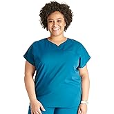 Cherokee V-Neck Women's Scrub Top with Dolman Sleeves & High-Low Shirttail Hem for Comfort - CK836A