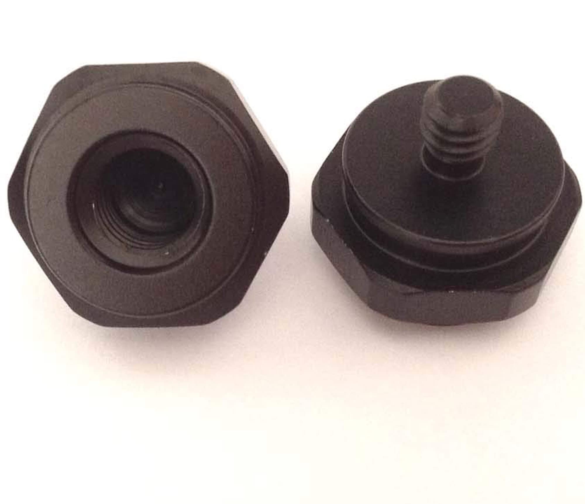 2x Height 2cm 3/8 Hole To 1/4 Conversion Hexagonal Screw Connector Connect Adapter Camera Tripod Monopod Mobile Phone Monitor Stand Platform Flash Light Hot Shoe Photograph Parts Accessories