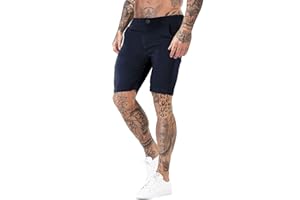 GINGTTO Mens Slim Fit Shorts 9" Inseam Stretch Chino Shorts