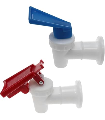 Veemoon 2-Pack Hot & Cold Water Spigot Replacement Set - Plastic Faucet Taps For Water Cooler Dispensers (Red & Blue)