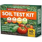 Soil Test Kit 140 Tests (2026 Updated Instructions) &ndash; pH, Nitrogen, Phosphorus, Potassium &amp; Ammonia &ndash; Garden, Lawn &amp; Plant Soil Tester Kit for Accurate Fertility Analysis