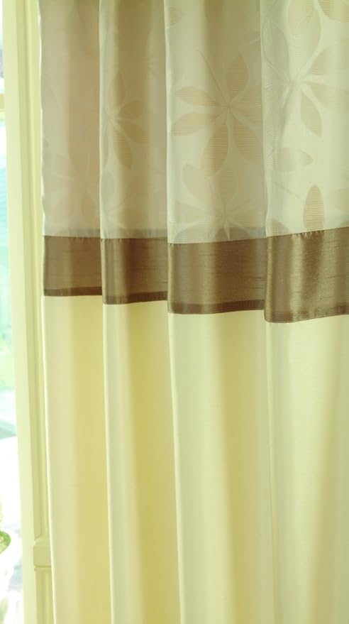 Catherine Lansfield Ivory Curtains 66 X 90 Cm Cream Amazon Co Uk