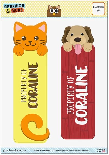 Lot De 2 Plastifie Brillant Pour Chien Et Chat Signets Noms Femelle Co Cy Coraline Amazon Fr Fournitures De Bureau