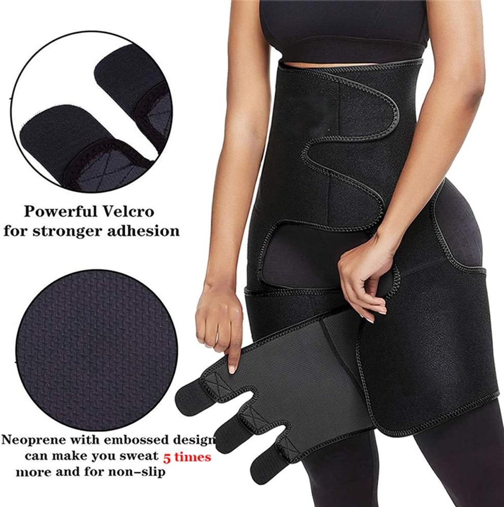 MQSS Waist Trimmer Belt Body Sweat Band Waist Trainer, 3 in 1 Slimming