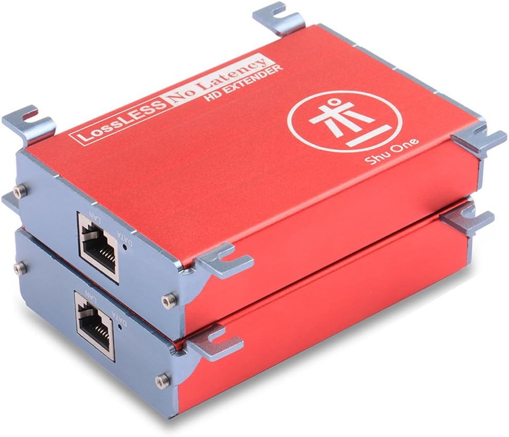 HDMI Extender Over Cat5/Cat5e/Cat6/Cat6e signle LAN Cable Up to 100m 328ft ,No Latency Lossless Support Full HD 1080P RJ45 A/V Extender for DVR,DVD,Home Theater