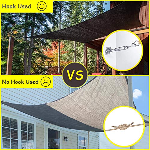 SUNLAX Shade Sail Hardware Kit, 316 AntiRust Stainless Steel Mounting