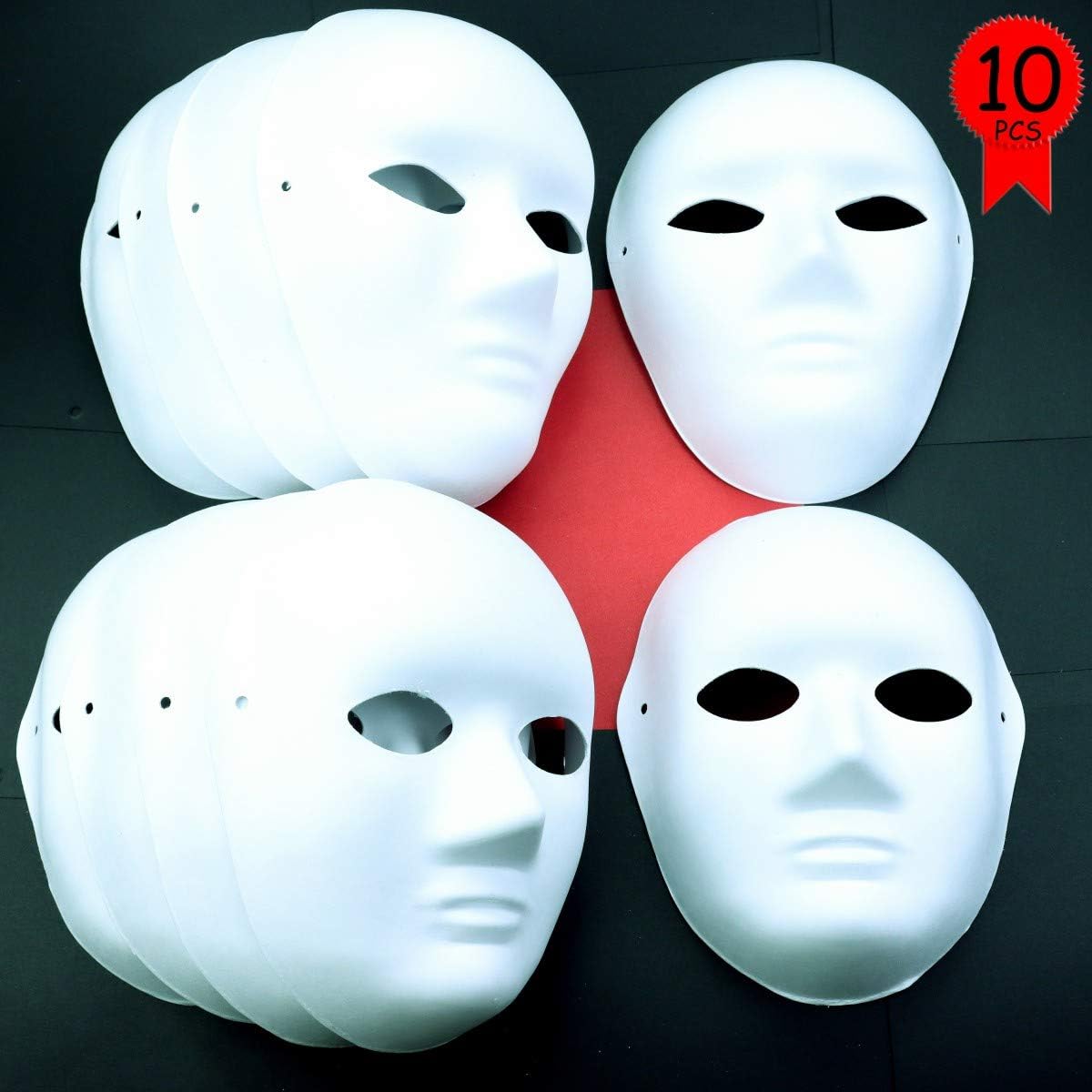 Heatoe 10 Packs White Paper Masks(Men and Women) with 10