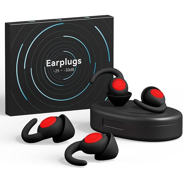 JOL Reusable Silicone Earplugs - 27dB NRR For Sleep, Concerts, Work (2-Pack With Aluminum Case)