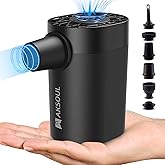 AKSOUL Portable Air Pump for Inflatables: Electric Pumps for Air Mattress Air Bed Pool Floats Raft (Basic & Tiny & Upgraded)