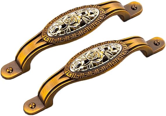 Creatwls 2 Stück Europäischer Stil Möbelgriffe Zinklegierung