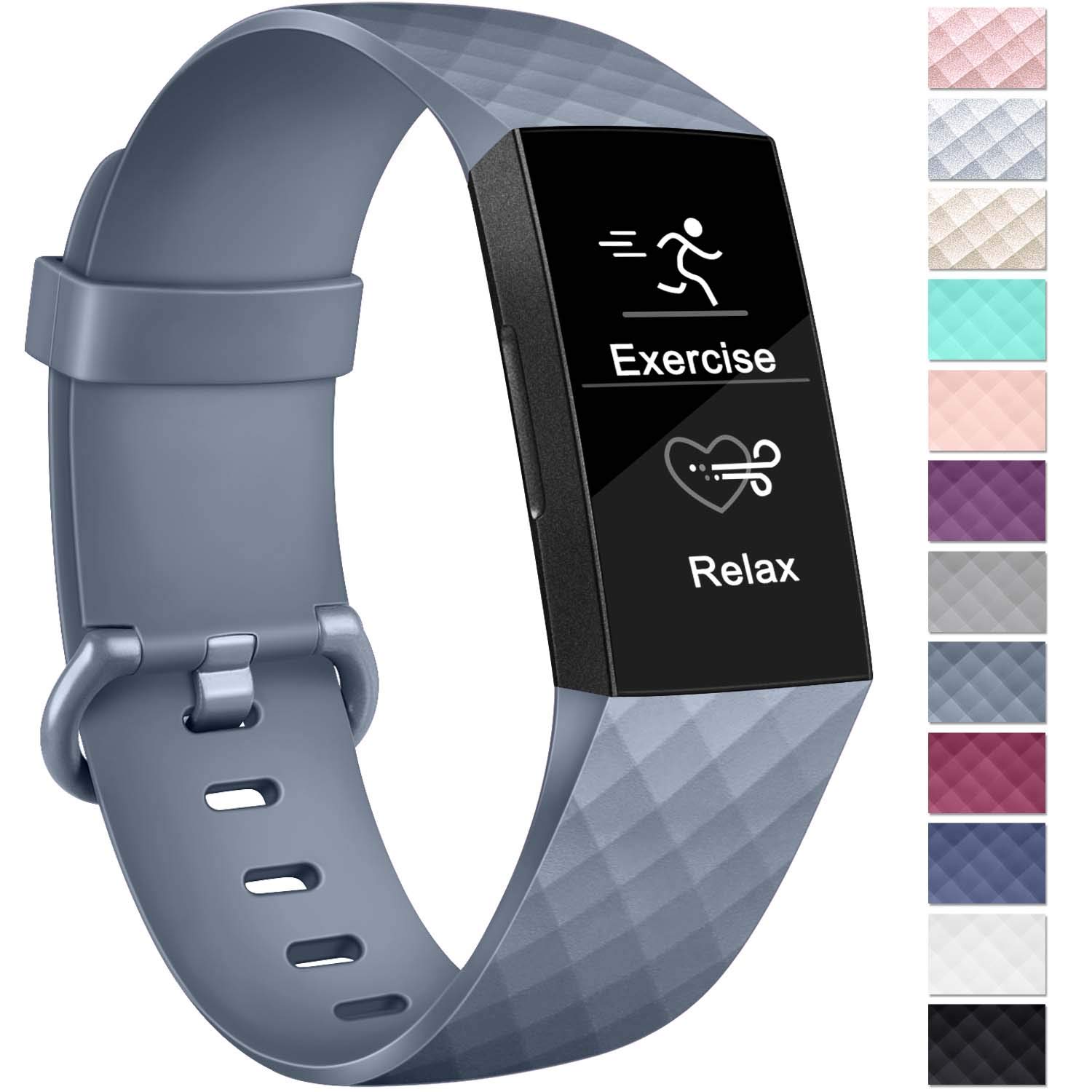 Vancle Bands Compatible with Fitbit Charge 3 Bands Replacement Charge 3