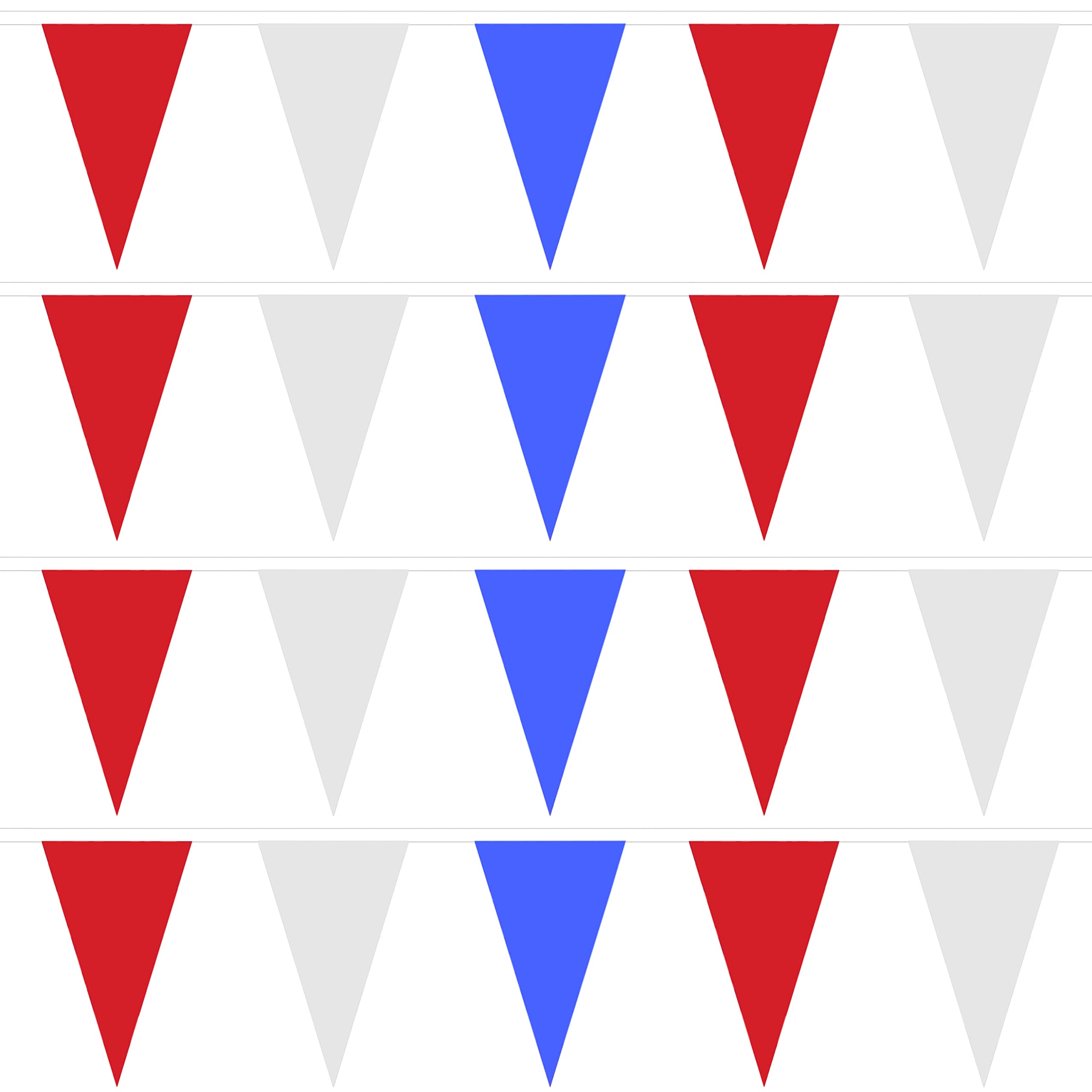 Robelli Union Jack Party Supplies - (Flags/Bunting/Accessories) (Red/White/Blue Triangle Bunting, Multi)