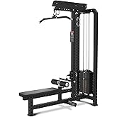 Commercial Lat Pulldown and Low Row Machine 2 in 1, Classic Lat Pulldown/Low Row Combo with 220LBS Weight Stack, Commercial Grade Home Gym Fitness Machine for back, shoulders, biceps Strength Training
