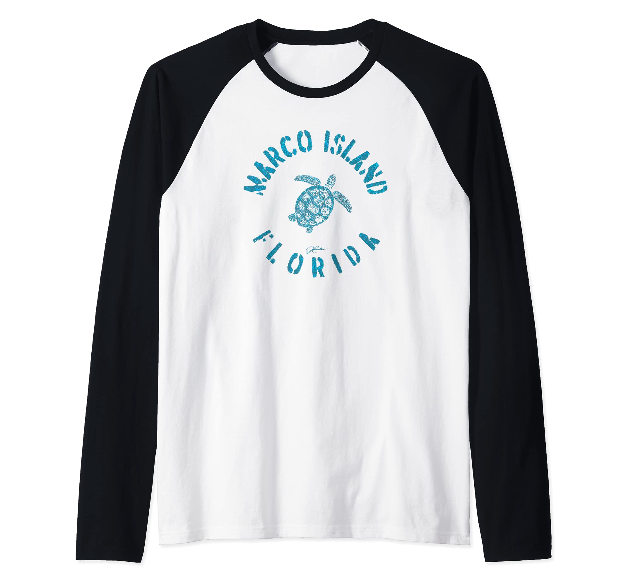 JCombs: Marco Island, FL, Sea Turtle Raglan Baseball Tee