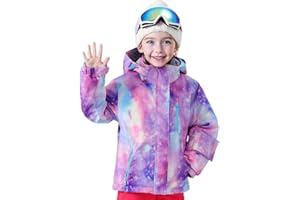 BGX Bluemagic Girl's Waterproof Ski Snow Jacket Windproof Winter Jacket Coats Outdoor Snowboarding with Hood
