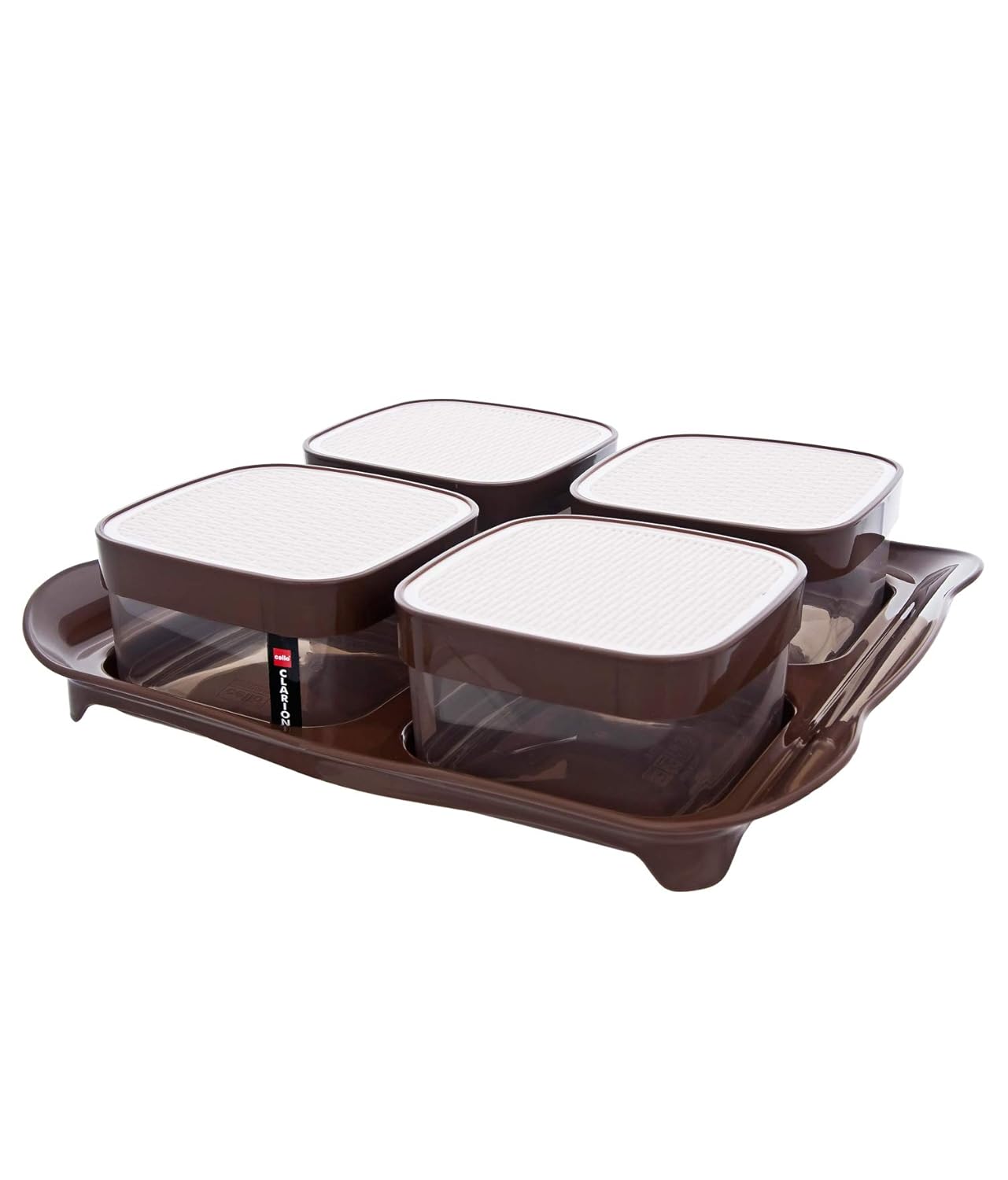 Buy Cello Plastic Clarion Dry Fruit Set, 4 Airtight Containers with