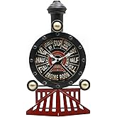 YOUKI Vintage Train Wall Decor,Steampunk Clock,Train Gifts for Men,Man Cave Clock,Wall Art for Office Bedroom