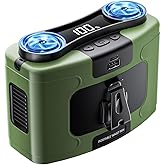 Astaowl 10000mAh Personal Waist Fan, USB Rechargeable Clip The Waist For Working,10 Speed & 40H Cooling and Heatstroke Prevention For Outdoor Travel Camping (K60-green)