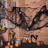 Anear Halloween Spider Webs Stretchable Cobwebs with 20 Fake Spider For Halloween Indoor & Outdoor Decorations (200 Sq') …