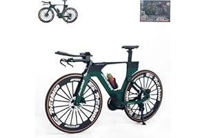 KUASTING 1:8 Scale Road Race Bike Toy Rider Racing Bicycle Die-Cast DS Mini Road Diecast Sport Finger DH Bicycle Model Desktop Decoration DH Alloy Bike Action Figurine Toy for Cake Topper Crafts (Green)