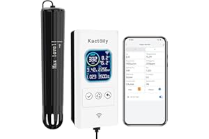 kactoily Smart Aquarium Water Monitor, Salinity pH ORP TDS EC Temp Multi-Parameter Tester for Freshwater Saltwater Fish Tanks Real-Time Alerts Upgraded Version