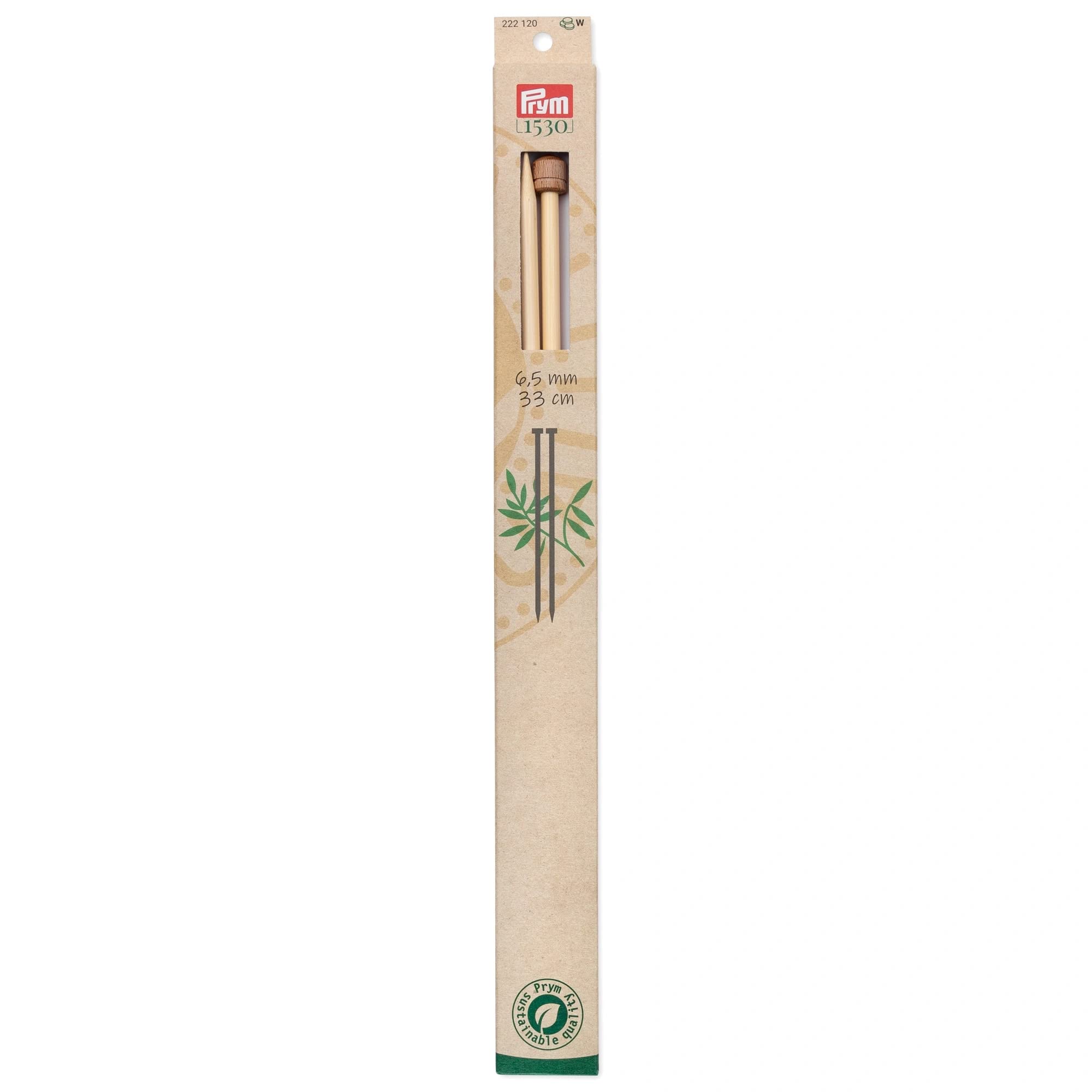 Single-Pointed Knitting Pins Bamboo 33 cm 6.50 mm